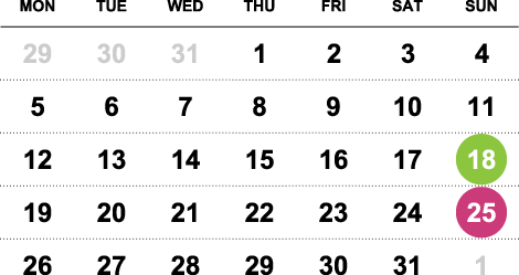 1月スケジュール