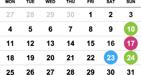 5月スケジュール