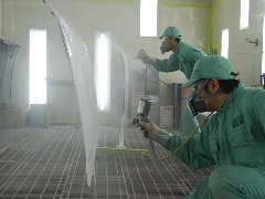 ドアパネルを使用しての塗装練習!